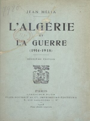 cover image of L'Algérie et la guerre
